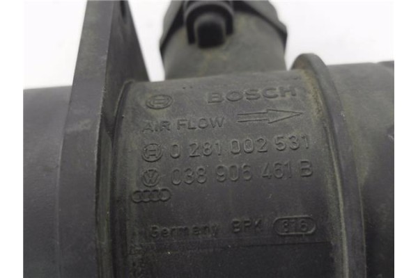 Recambio de caudalimetro para seat leon (1p1) 1.9 tdi referencia OEM IAM 038906461B 0281002531 
