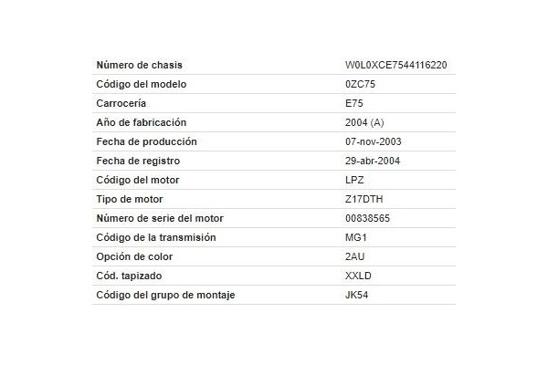 opel meriva del año 2004