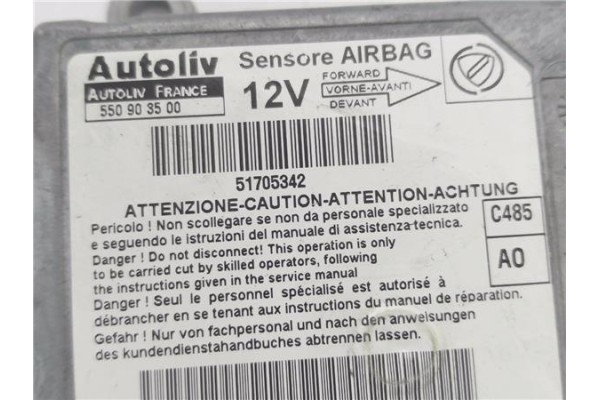 Recambio de centralita airbag para fiat i doblo (119) 1.9 jtd (223axe1a) referencia OEM IAM 51705342 550903500 