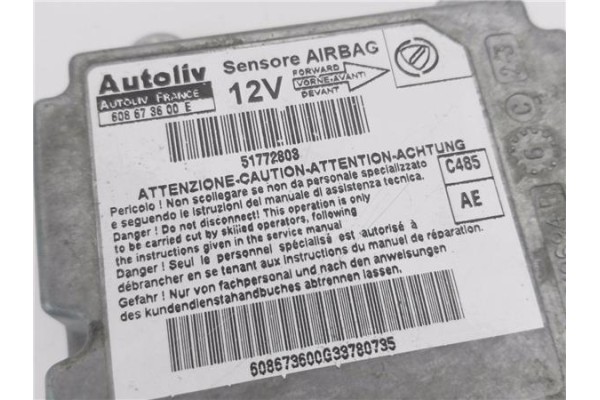 Recambio de centralita airbag para fiat i doblo (119) 1.3 jtd referencia OEM IAM 51772803 608673600E 