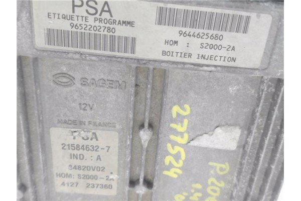 Recambio de centralita para peugeot 206 1.4 i referencia OEM IAM 9644625680 215846327 