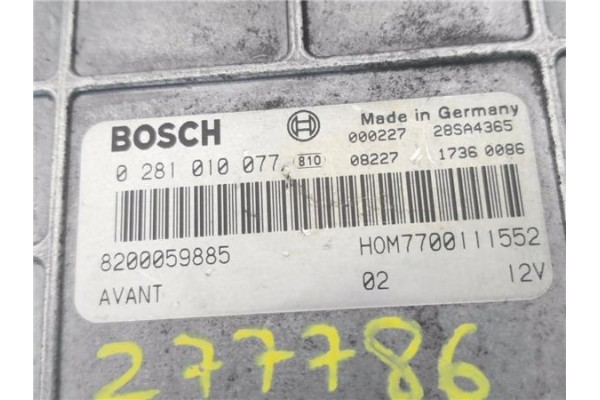 Recambio de centralita para renault megane i scenic (ja0) 1.9 d kaleido referencia OEM IAM 8200059885 281010077 