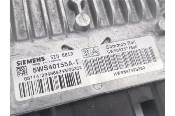 Recambio de centralita para citroen berlingo 2.0 hdi collection combi referencia OEM IAM 9653577680 5WS40155AT 