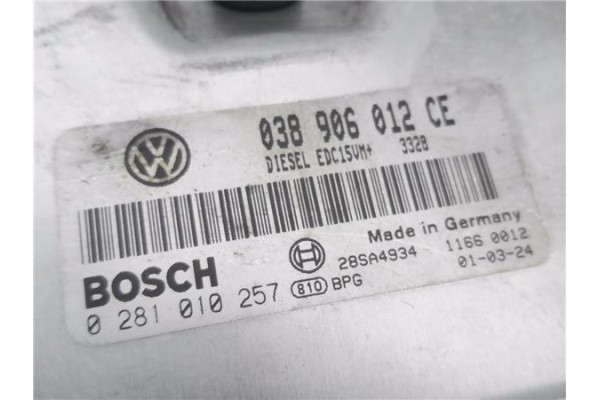 Recambio de centralita para skoda fabia (6y2/6y3) 1.9 attractive referencia OEM IAM 038906012CE 281010257 