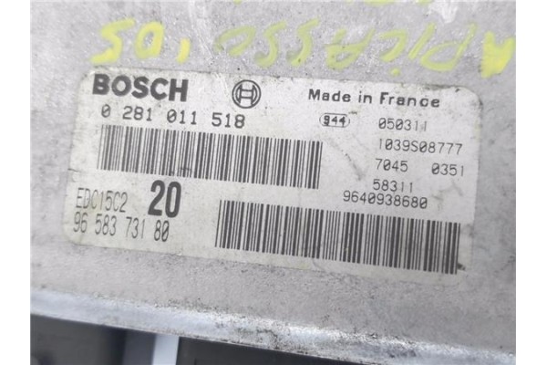 Recambio de centralita para citroen xsara picasso 2.0 hdi referencia OEM IAM 9658373180 281011518 