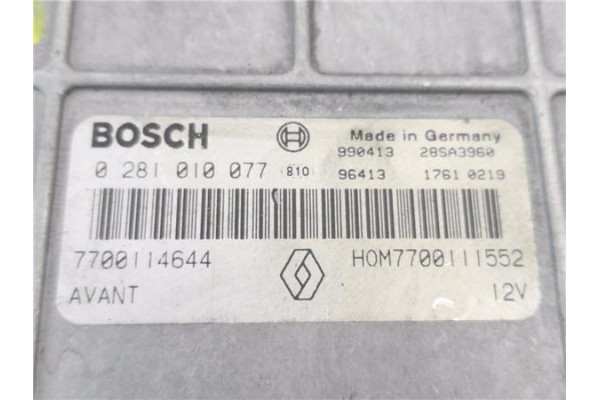 Recambio de centralita para renault scenic i (ja...) 1.9 dti (ja0n) referencia OEM IAM 7700114644 0281010077 
