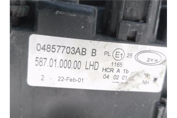 Recambio de faro delantero izquierdo para chrysler voyager (rg) 2.5 crd lx referencia OEM IAM 04857703AB 5870100000 