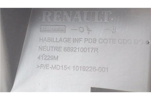 Recambio de embellecedor salpicadero para renault grand scénic iii (jz0/1_) 1.5 dci referencia OEM IAM 689210017R  