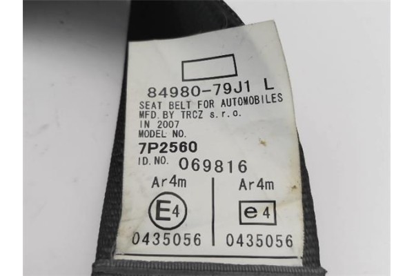 Recambio de cinturon seguridad trasero izquierdo para fiat sedici (189) 1.9 jtd 8v 120 emotion referencia OEM IAM   