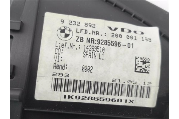 Recambio de cuadro completo para bmw serie 1 berlina 5p (f20) 1.6 118i referencia OEM IAM 9232892 A2C53346048 