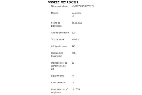 seat leon (1m1) del año 2000