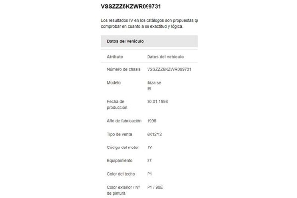 seat ibiza (6k1) del año 1998