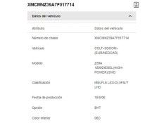 mitsubishi colt cz3 berl. 3 (z30) del año 2007