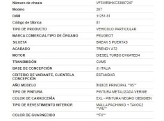 peugeot 207 sw del año 2008