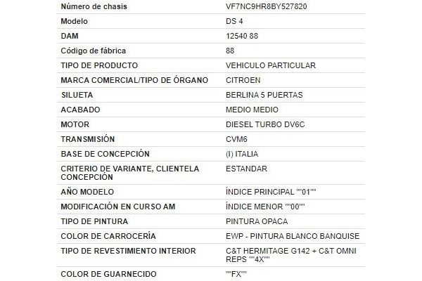 citroen c4 berlina del año 2011