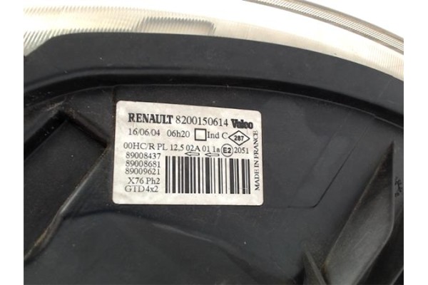 Recambio de faro delantero izquierdo para renault kangoo i (f/kc0) referencia OEM IAM 8200150614 89008437 2601000Q0L , NISSAN | 