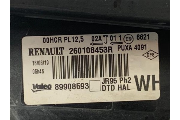 Recambio de faro delantero dcho para renault grand scénic iii (jz0/1_) 1.5 dci referencia OEM IAM 260108453R 89908593 