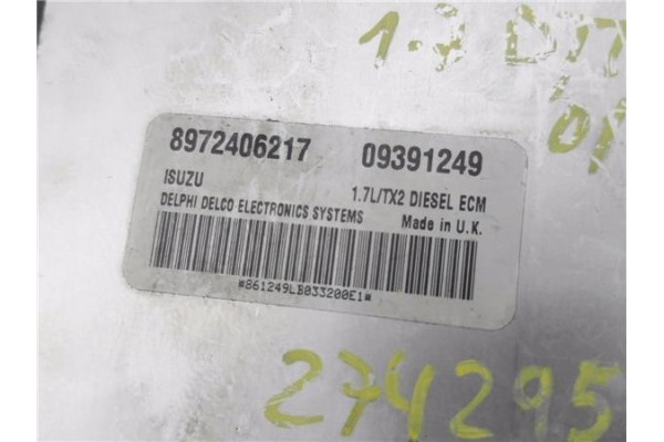 Recambio de centralita para opel astra g berlina 1.7 club referencia OEM IAM 8972406217 9391249 