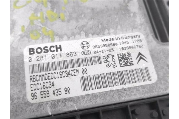 Recambio de centralita para citroen c4 berlina 1.6 collection referencia OEM IAM 9655943580 281011863 