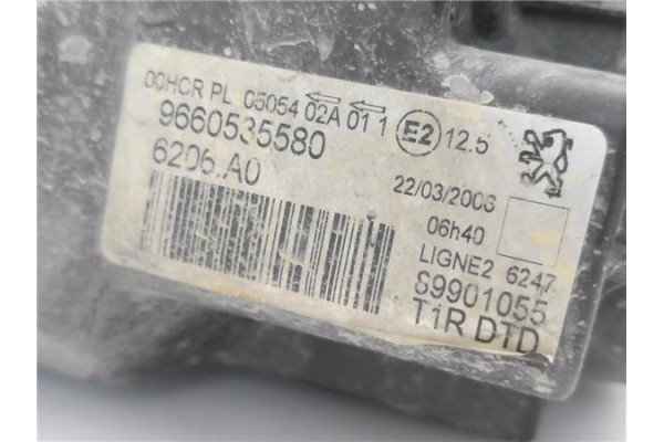 Recambio de faro delantero dcho para peugeot 206 cc cabrio-coupé 1.6 16v referencia OEM IAM 9660535580  