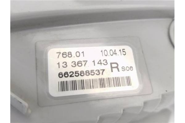 Recambio de intermitente delantero dcho para opel astra j berlina 5p 1.6 selective referencia OEM IAM 13367143 662588537 