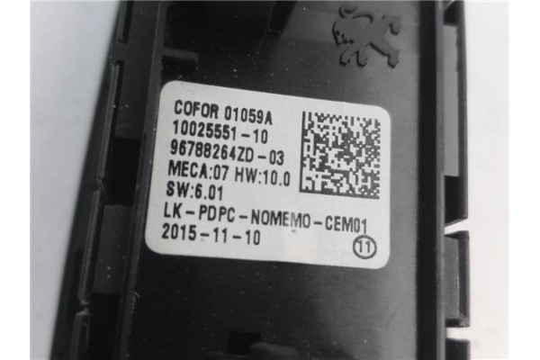Recambio de mando elevalunas delantero izquierdo para citroen c4 grand picasso/spacetourer 1.6 attraction referencia OEM IAM 967