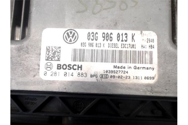 Recambio de centralita para seat ibiza berlina (6j5) 1.9 tdi referencia OEM IAM 03G906013K  