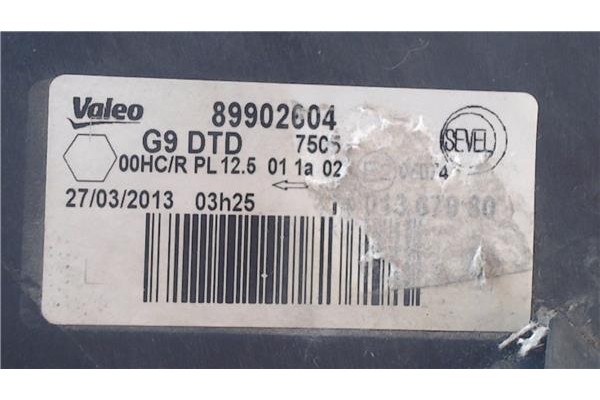 Recambio de faro delantero dcho para citroen jumpy 2.0 hdi 125 fap 27 l1h1 fugón referencia OEM IAM 89902604  