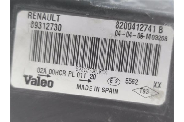 Recambio de faro delantero izquierdo para renault megane ii (bm0/1_, cm0/1_) 2.0 16v (bm0u, cm0u) referencia OEM IAM 8200412741B