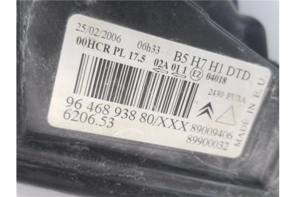 Recambio de faro delantero dcho para citroen c4 coupe 1.6 16v referencia OEM IAM 9646893880 89009406 