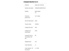 seat toledo (1m2) del año 2002