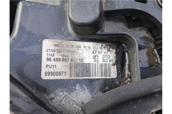 Recambio de faro delantero dcho para peugeot 207 sw 1.6 hdi referencia OEM IAM 89900871 9,64999E+11 