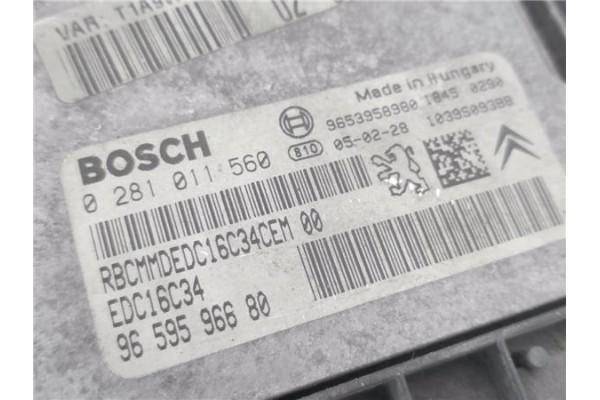 Recambio de centralita para peugeot 206 1.6 hdi 110 referencia OEM IAM 9656596680 281011560 