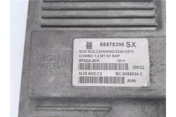 Recambio de centralita para opel combo (corsa c) 1.3 cdti 16v referencia OEM IAM 55578395SX MJD602C3 