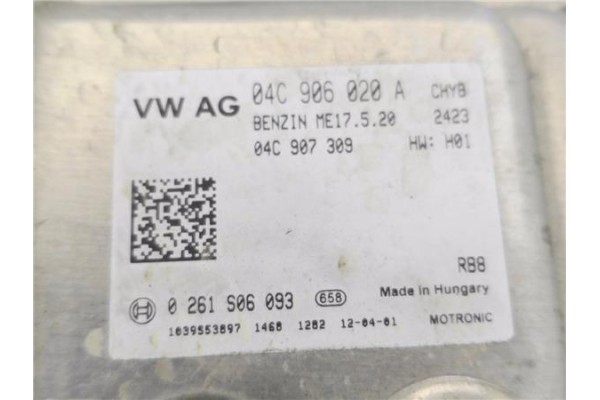 Recambio de centralita para volkswagen up! (121) 1.0 black up! referencia OEM IAM 04C906020A 0261S06093 