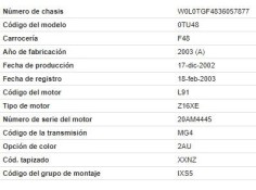 opel astra g fastback (f48_, f08_) del año 2003