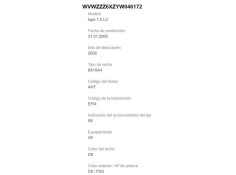 volkswagen lupo (6x1/6e1) del año 2000