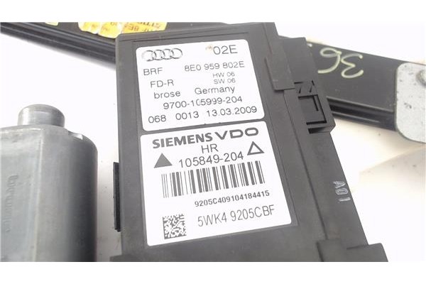 Recambio de mecanismo elevalunas trasero derecho para seat exeo st (3r5) 2.0 reference referencia OEM IAM 8E0959802E  