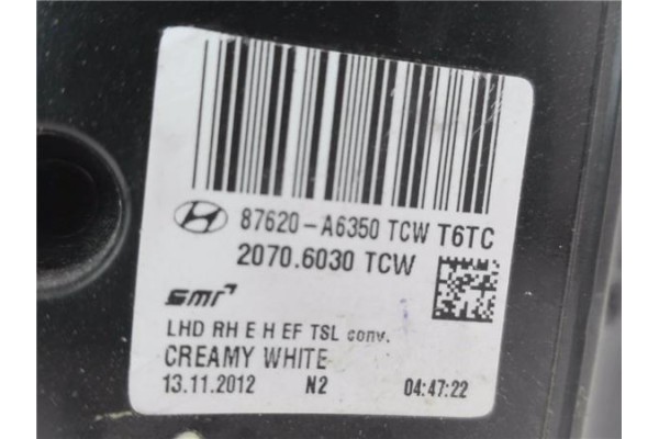 Recambio de retrovisor electrico derecho para hyundai i30 (gd) 1.4 base referencia OEM IAM 87620A6350 E4023404 