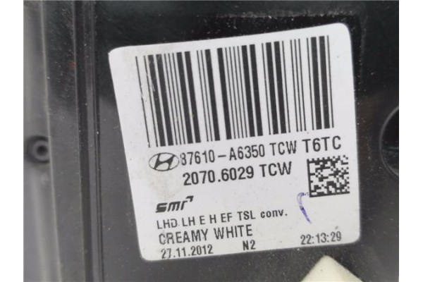 Recambio de retrovisor electrico izquierdo para hyundai i30 (gd) 1.4 base referencia OEM IAM 37610A6350 E4023404 