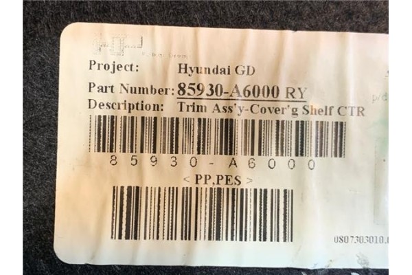 Recambio de bandeja trasero para hyundai i30 (gd) 1.4 base referencia OEM IAM 85930A6000RY  