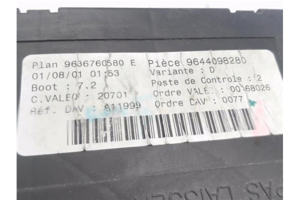 Recambio de bsi para peugeot 307 (3a/c) 1.6 16v referencia OEM IAM 9636760580E 9644098280 