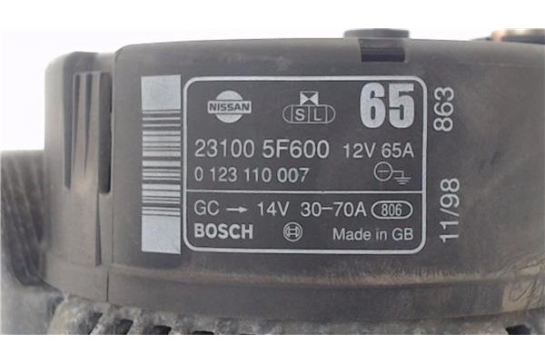 Recambio de alternador para nissan micra (k11) 1.0 referencia OEM IAM 231005F600 123110007 
