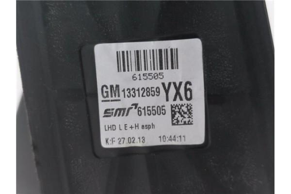 Recambio de retrovisor electrico izquierdo para opel zafira 1.7 cdti referencia OEM IAM 13312859  