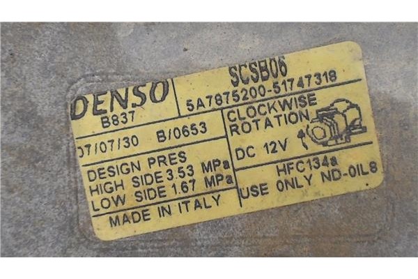 Recambio de compresor aire acond. para fiat ii panda (169) 1.2 referencia OEM IAM 5A7875200 51747318 