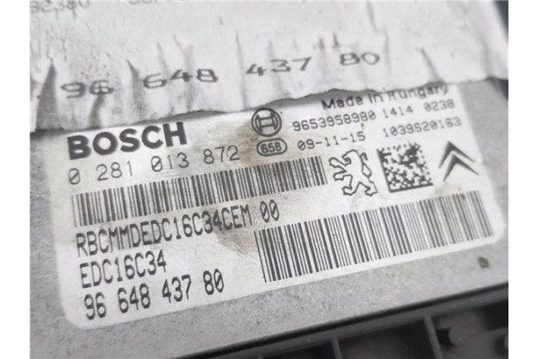 Recambio de centralita para citroen c4 berlina 1.6 hdi referencia OEM IAM 9664843780 281013872 