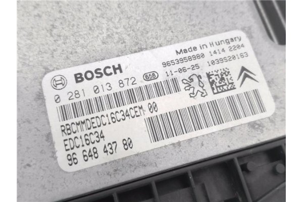 Recambio de centralita para peugeot partner combispace (5f) 1.6 hdi 90 referencia OEM IAM 9664843780 0281013872 