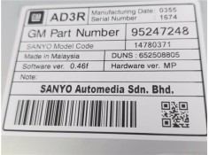 Recambio de pantalla para opel astra j berlina 5p 1.6 selective referencia OEM IAM 95247248 14780371 