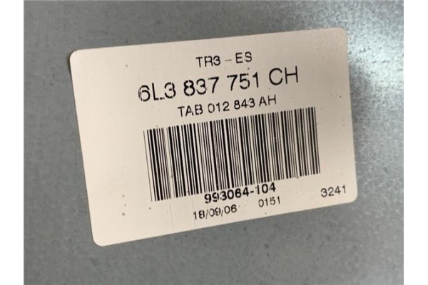 Recambio de elevalunas electrico delantero izquierdo para seat ibiza (6l1) 1.4 fresh referencia OEM IAM 6L3837755Q 6L3837755AA 