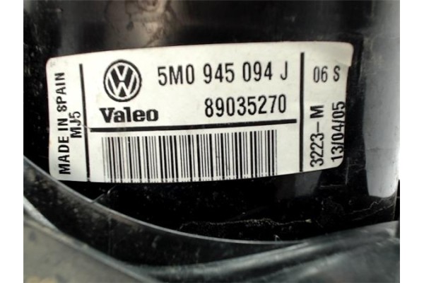 Recambio de piloto porton trasero derecho para volkswagen golf v plus (5m1) referencia OEM IAM 5M0945094J 89035270 5M0945094S , 